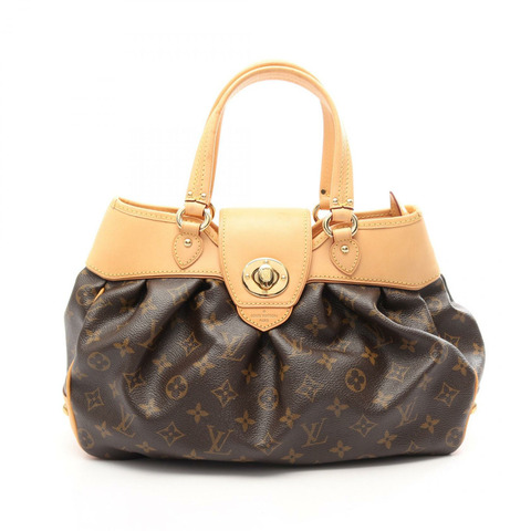 路易威登 Boesi PM Monogram 手提包 M45715 PVC塗層帆布皮革棕色二手女士