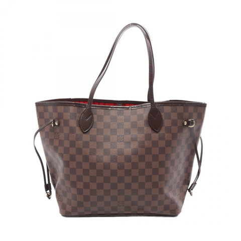 路易威登 Neverfull MM 手提單肩包 N51105 Damier 皮革 Ebene 二手