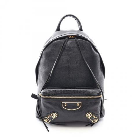 BALENCIAGA City 背包，黑色真皮，二手，男女通用