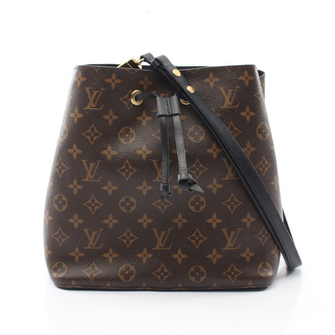 路易威登 NeoNoe 單肩包 M44020 Monogram 帆布 棕色/黑色 二手 LV