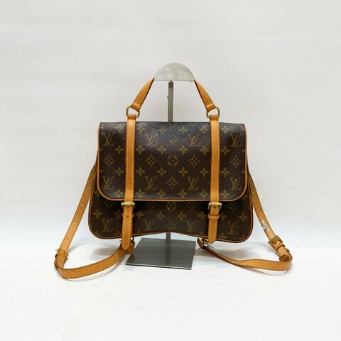 LV路易威登Pochette Marell老花变形金刚大号手提双肩包30*20*6