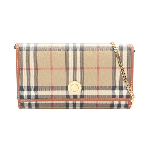 BURBERRY Nova 格紋單肩包 8109798 PVC塗層帆布皮革 米色 多色 新款 女士