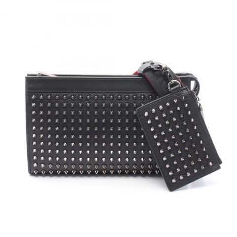 Christian Louboutin FUNKY 斜背包單肩包 3255031B078 皮革 黑色 全新