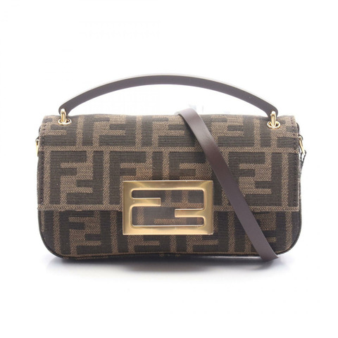 FENDI Baguette 智慧型手機包 ZUCCA 斜背包單肩包 7AS142AP9LF19TA