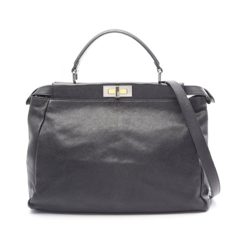 FENDI Peekaboo 大單肩手提包，黑色真皮，二手女款