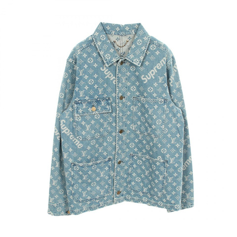 路易威登 Supreme 外套衫 #46 HDK91WALL Monogram 提花牛仔藍