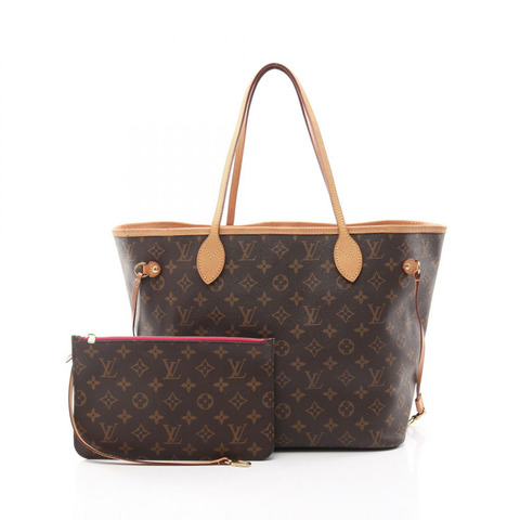 路易威登 Neverfull MM 手提單肩包 M41178 Monogram 棕色皮革