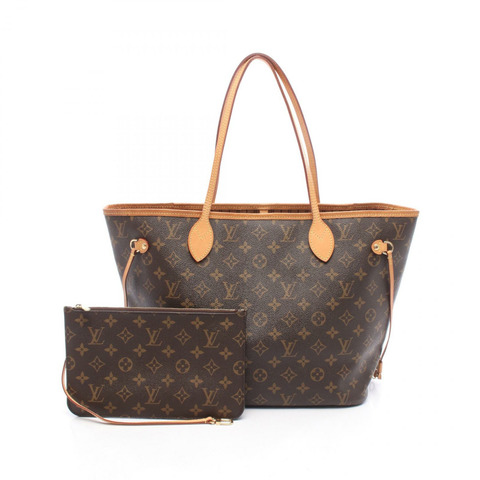 路易威登 Neverfull MM 手提單肩包 M40995 Monogram 皮革 棕色 二手
