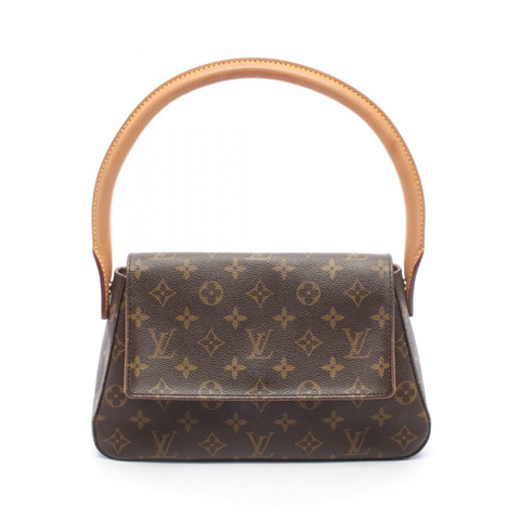 路易威登迷你環形手提包 M51147 Monogram 皮革棕色二手女士