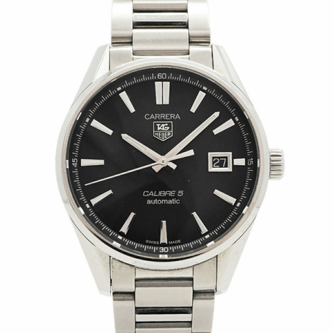 TAG Heuer 豪雅卡萊拉 Calibre 5 WAR211A 黑色錶盤男士腕錶