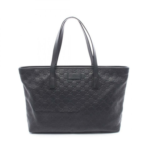 GUCCI Guccisima 托特單肩包 211137 黑色皮革 二手 女士