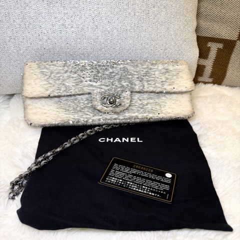 Chanel/ 漸層亮片流蘇 East West Flap
