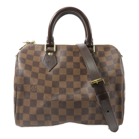 LOUIS VUITTON Damier Speedy Bandouliere 25手挽肩背兩用袋