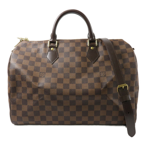 LOUIS VUITTON Damier Speedy Bandouliere 35手挽肩背兩用袋