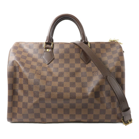 LOUIS VUITTON Damier Speedy Bandouliere 35手挽肩背兩用袋
