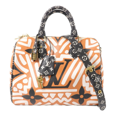 LOUIS VUITTON Monogram Giant LV Crafty Speedy Bandouliere 25手挽肩背兩用袋