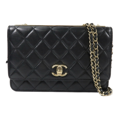 CHANEL 羊皮皮革WOC Wallet On Chain鏈帶肩背袋