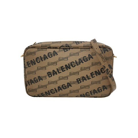 Balenciaga 拼色老花字母Logo拉鍊斜背包