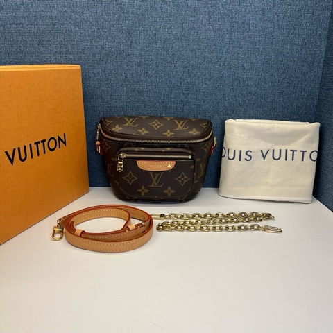 Louis Vuitton路易威登 老花mini bumbag腰包單肩斜挎包