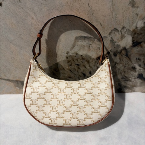 Celine 白色老花AVA肩背包