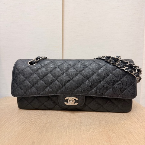 Chanel 黑荔枝銀釦 coco cf 25