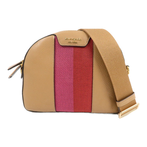 Kate Spade 皮革/提花織布Racing Stripe Addy Medium Dome肩背袋