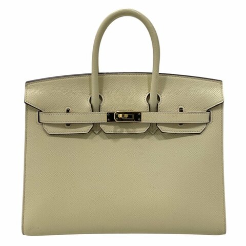 HERMES 愛馬仕 BIRKIN 25 柏金包 EPSOM 奶油白 金釦