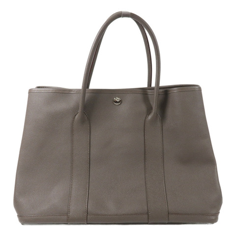 HERMES Epsom皮革Garden Party PM手挽袋Etain