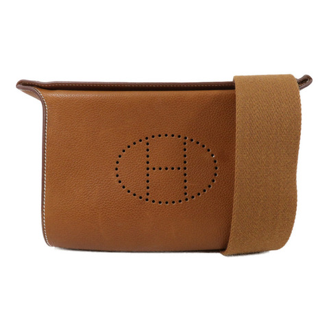 HERMES Barenia皮革Videpohes肩背袋Fauve