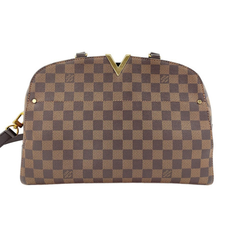 路易威登 Damier Kensington 保齡球手提包，棕色