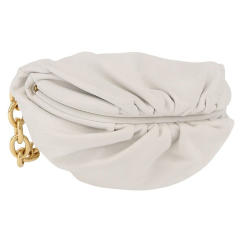 BOTTEGA VENETA 白色金色皮革單肩包 正品 bs35978V