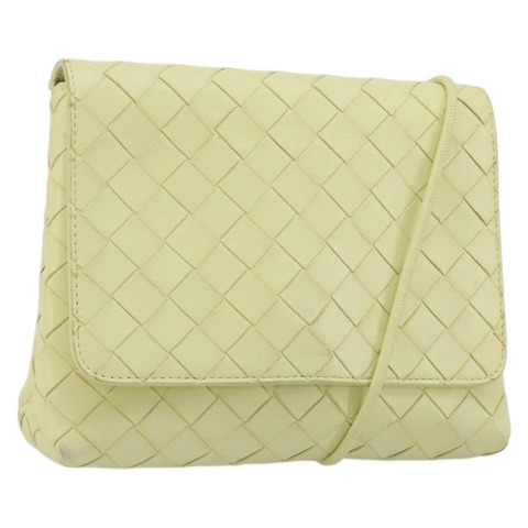 BOTTEGA VENETA INTRECCIATO 皮革肩背包 米色 金色 正品 BA13794V