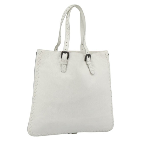 BOTTEGA VENETA 白色真皮手提包 正品 mr2777V