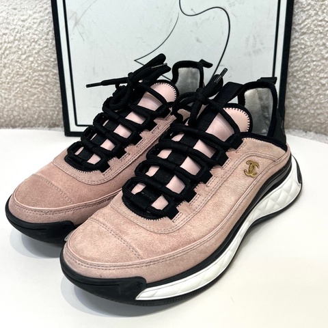 CHANEL/香奈兒 黑粉熊貓雙C休閒鞋 尺碼：39碼