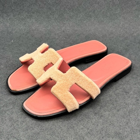 HERMES/愛馬仕 舒適休閒時尚涼拖 女款 拼色37.5碼