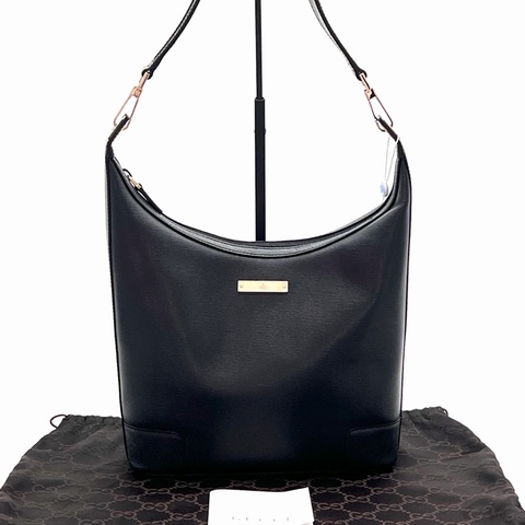 🖤 威選精品｜GUCCI 黑色全皮手提肩背包