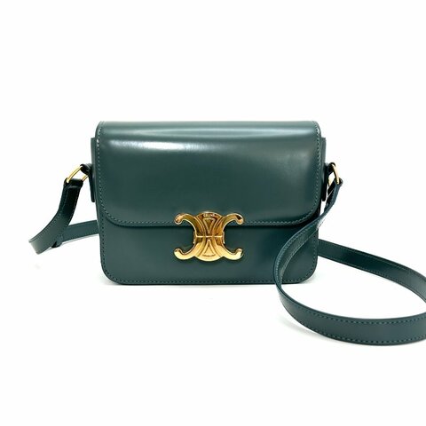 CELINE Triomphe金扣 肩背斜背包 18.5*14*5.5 98新配件塵袋