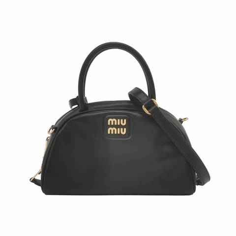 Miu Miu 繆繆 小號牛皮純色字母logo拉鍊斜挎包單肩包 附件 塵袋 肩帶