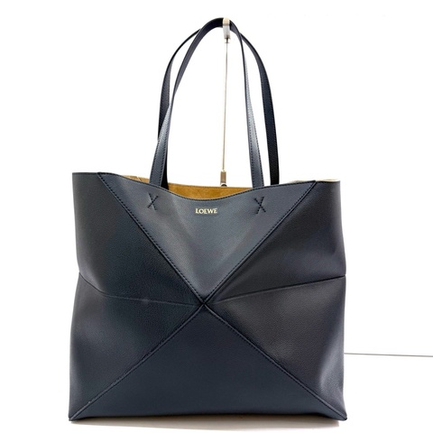 LOEWE 深藍色PUZZLE FOLD 拼圖托特包