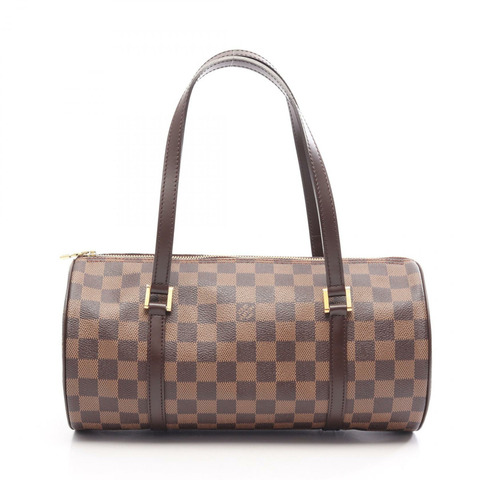 路易威登 Papillon 30 單肩手提包 N51303 Damier 皮革棕色 Ebene 二手