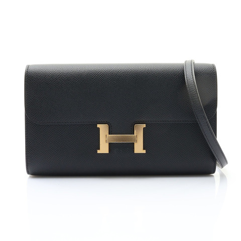 Constance To Go Wallet 肩背包 黑色 Epsom牛皮 Y刻 金釦【HERMES 愛馬仕】
