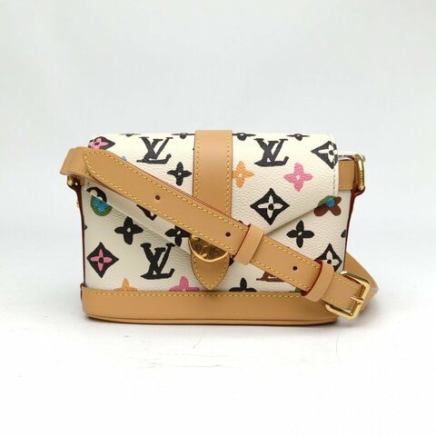 LOUIS VUITTON Tyler聯名款ENVELOPE迷你郵差包米白色PVC晶片肩背包