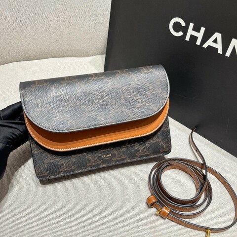 Celine Triomphe凱旋門經典老花雙層woc