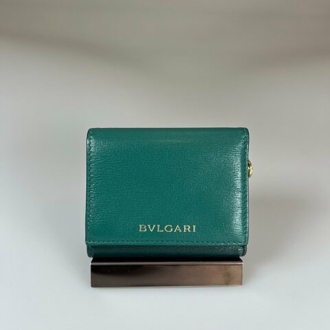 BVLGARI  綠三折短夾