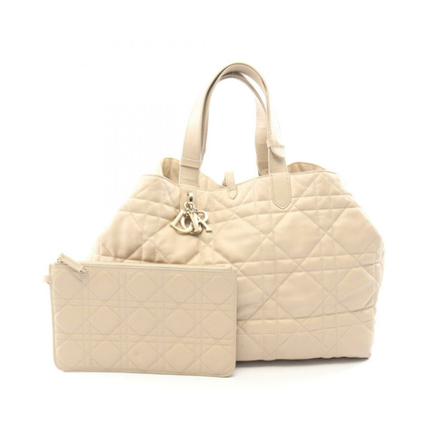 Christian Dior Toujours 大 Microcannage 手袋 M2820OSHJ 皮革 米色