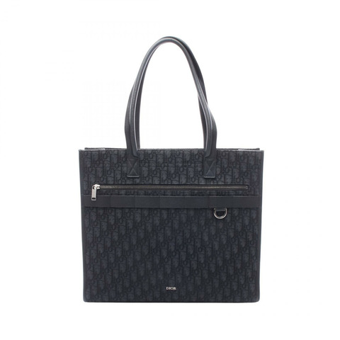 Christian Dior SAFARI Oblique 手提包 1ESSH224YMJ 帆布皮革 黑色 二手