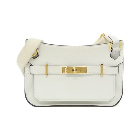 【全新未使用】Hermès Mini Jypsiere 迷你吉普賽斜背包 冰川白x 奢華金釦 2025年購入