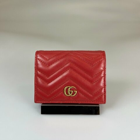 GUCCI 466492 紅馬夢短夾