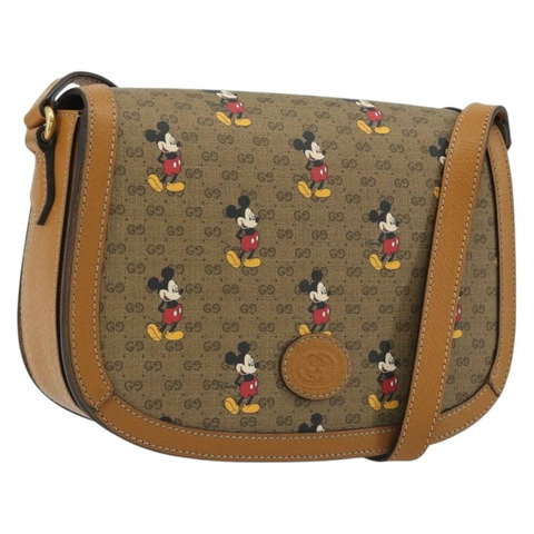 GUCCI Micro GG Supreme GUCCIxDisney 手提包 PVC 米色 金色 602694 正品 ep15085M