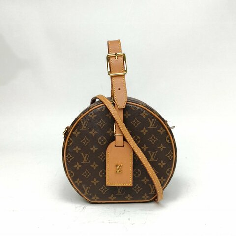 LOUIS VUITTON PETITEBOITECHAPEAU硬圓餅中號老花PVC肩背包